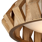 Люстра круглая из толстых деревянных реек Wooden Slats варинант исполнения - 1 | Loft Concept в Рязани