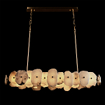 Подвесной светильник с фигурными элементами из белого алебастра Cryptocrystalline Stone варинант исполнения - 4 | Loft Concept в Рязани