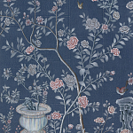 Обои ручная роспись Houghton Dark Blue варинант исполнения - 4 | Loft Concept в Рязани