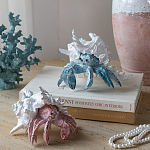 Статуэтка голубой рак с белой раковиной Marine Accessories варинант исполнения - 6 | Loft Concept в Рязани