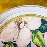 Стул светло-серый из натурального бука с изображением птиц и цветов Blooming Birds варинант исполнения - 5 | Loft Concept в Рязани