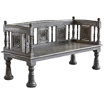 Деревянная скамья из массива манго Casco Grey Mango Bench варинант исполнения - 1 | Loft Concept в Рязани