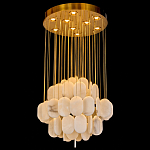 Люстра с овальными подвесками из натурального камня Spatial Composition варинант исполнения - 1 | Loft Concept в Рязани