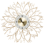 Часы настенные из металла золотые с белым циферблатом Current Time варинант исполнения - 1 | Loft Concept в Рязани