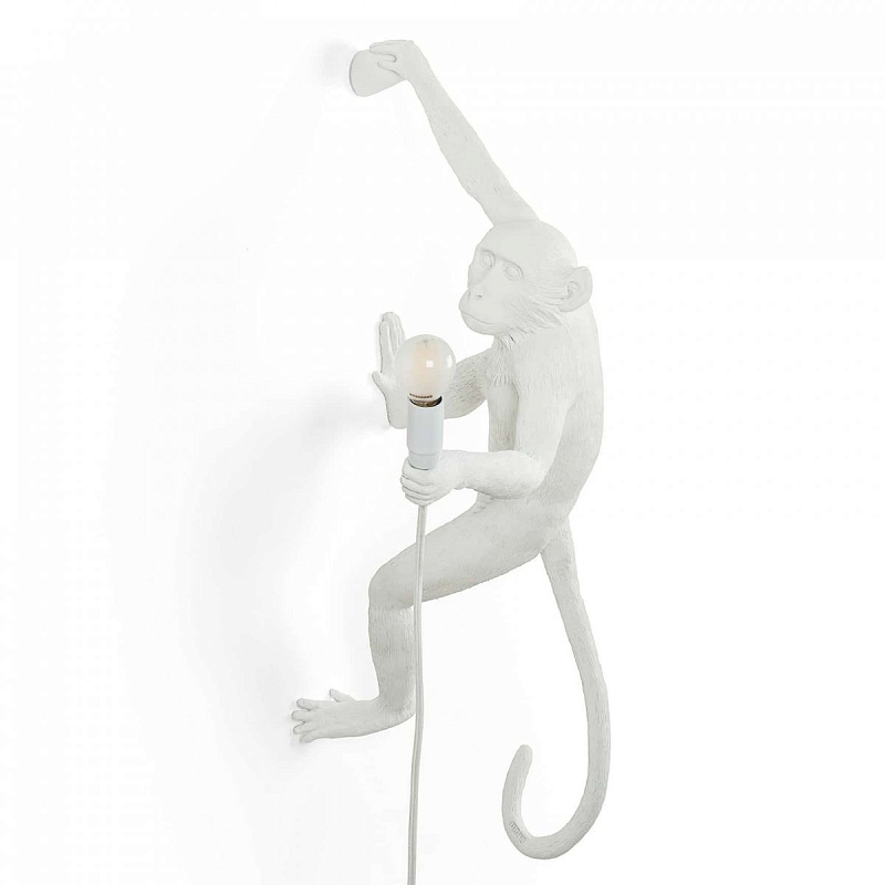 Бра Seletti The Monkey Lamp Hanging Version Right Белый Бра Seletti The Monkey Lamp Hanging Version Right Белый в Рязани | Loft Concept
