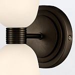 Бра для ванных комнат вертикальное с двумя матовыми белыми стеклянными плафонами Hinkley варинант исполнения - 3 | Loft Concept в Рязани