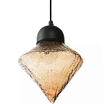 Подвесной светильник с янтарным рельефным плафоном Lamp with Frozen Glass Effect варинант исполнения - 2 | Loft Concept в Рязани