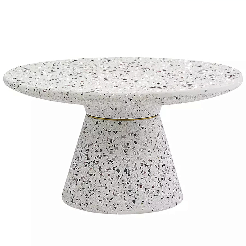 Журнальный столик круглый Stone Base Белый Черный Зеленый в Рязани | Loft Concept 
