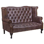 Диван из натуральной кожи на 4-х деревянных ножках из массива бука Thomas Seating brown варинант исполнения - 1 | Loft Concept в Рязани