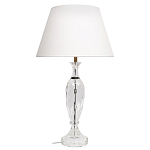 Настольная лампа хрустальная с белым абажуром Diamond Facets варинант исполнения - 1 | Loft Concept в Рязани