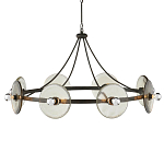 Люстра круглая с литыми стеклянными дисками Olympe Glass Chandelier варинант исполнения - 1 | Loft Concept в Рязани