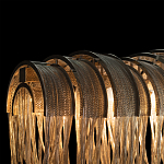 Люстра подвесная с металлическими цепочками и изогнутыми металлическими дугами 72 см Atlantis Chain варинант исполнения - 10 | Loft Concept в Рязани