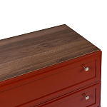 Комод красный из массива бука с 3-мя ящиками Wenge Light варинант исполнения - 4 | Loft Concept в Рязани