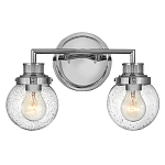 Бра для ванных комнат с прозрачным шарообразным плафоном из стекла с пузырьками на круглом основании Hinkley варинант исполнения - 16 | Loft Concept в Рязани