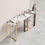 Консоль с прямоугольной мраморной столешницей Vivian Console варинант исполнения - 2 | Loft Concept в Рязани