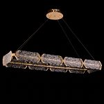 Люстра прямоугольная с текстурным природным рисунком IceFlame варинант исполнения - 2 | Loft Concept в Рязани