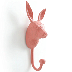 Настенный крючок в виде зайца Hare Wall Hook Pink варинант исполнения - 3 | Loft Concept в Рязани