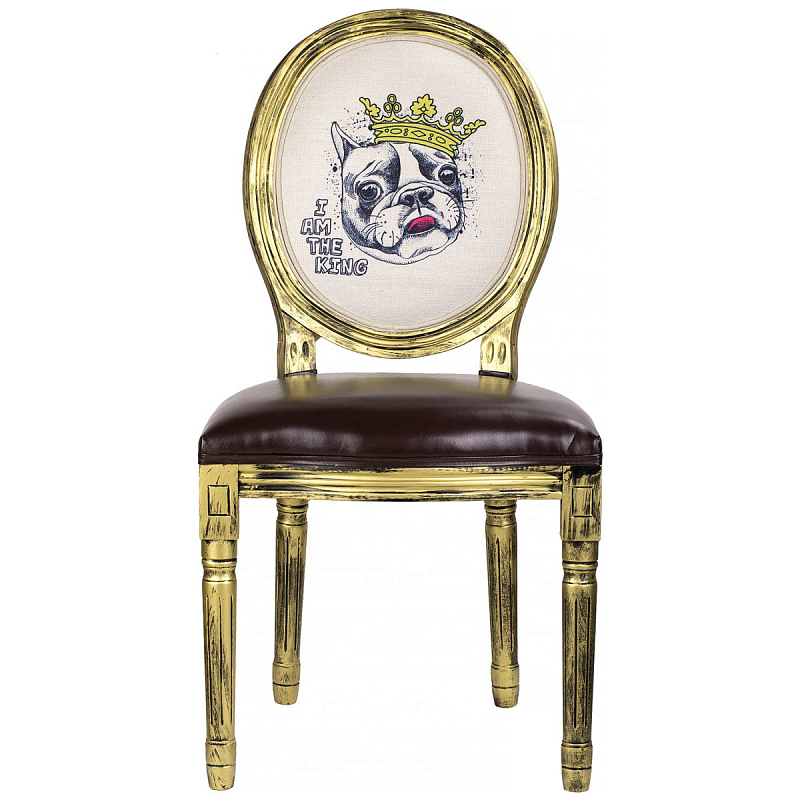 Стул French Brown Fredge Бежевый Золотой Коричневый Стул French Brown Fredge Бежевый Золотой Коричневый в Рязани | Loft Concept