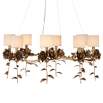 Люстра с каркасом в виде цветков розы и тканевыми абажурами Flowers and Fox Roses варинант исполнения - 1 | Loft Concept в Рязани