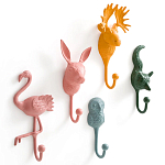 Настенный крючок в виде зайца Hare Wall Hook Pink варинант исполнения - 4 | Loft Concept в Рязани