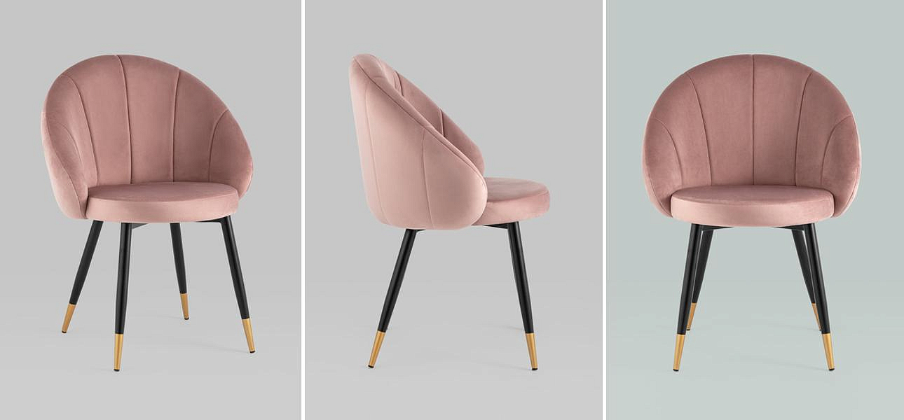 Стул Alberto Chair Розовый Велюр Стул Alberto Chair Розовый Велюр - Loft-Concept в Рязани