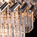 Люстра многоярусная с переплетенными металлическими элементами черного и золотого цвета и прозрачными хрустальными подвесками Empire Chandelier Crystal варинант исполнения - 5 | Loft Concept в Рязани