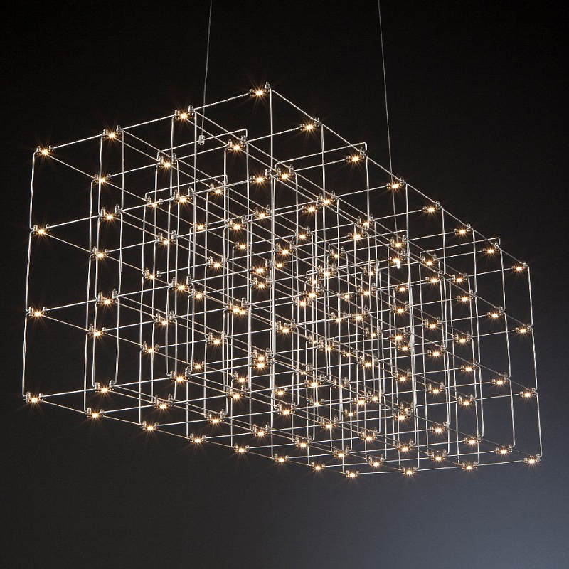 Люстра Quasar Cosmos Square LED pendant light Серебряный Люстра Quasar Cosmos Square LED pendant light Серебряный в Рязани | Loft Concept
