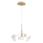 Подвесной светильник с белыми и прозрачными цветочными лепестками Wintery flovers варинант исполнения - 2 | Loft Concept в Рязани