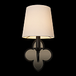 Бра с белым текстильным абажуром и фигурным основанием с зеркальной вставкой Vitorino варинант исполнения - 13 | Loft Concept в Рязани