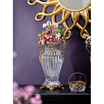 Ваза прозрачная с бронзовыми ручками в виде ангелов Eden Garden варинант исполнения - 3 | Loft Concept в Рязани