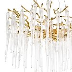 Люстра с хрустальными подвесками Frozen Drops Chandelier Gold 10 варинант исполнения - 3 | Loft Concept в Рязани