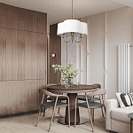 Люстра с белым текстильным абажуром Vitorino  варинант исполнения - 6 | Loft Concept в Рязани