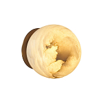 Настенно-потолочный светильник с плафоном в форме шара из алебастра Cryptocrystalline Stone варинант исполнения - 4 | Loft Concept в Рязани