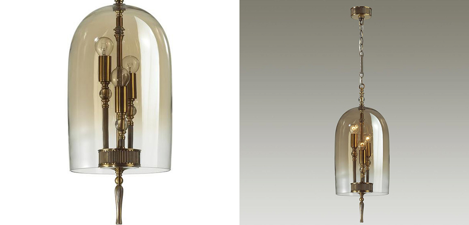 Подвесной светильник Glass Dome Bronze 24 Подвесной светильник Glass Dome Bronze 24 - Loft-Concept в Рязани