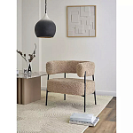 Кресло полукруглое мягкое с буклированной обивкой Armchair with Boucle Upholstery варинант исполнения - 9 | Loft Concept в Рязани