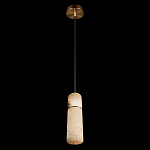 Подвесной светильник с цилиндрическим плафоном из белого алебастра Cryptocrystalline Stone варинант исполнения - 4 | Loft Concept в Рязани