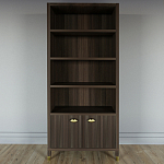 Книжный Стеллаж Elsa Dreams Walnut с задней стенкой варинант исполнения - 5 | Loft Concept в Рязани