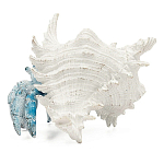 Статуэтка голубой рак с белой раковиной Marine Accessories варинант исполнения - 4 | Loft Concept в Рязани
