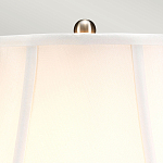 Настольная лампа с фарфоровым основанием с декоративным орнаментом и белым абажуром на темной круглой подставке Elstead Lighting варинант исполнения - 2 | Loft Concept в Рязани