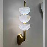 Бра с 3-мя мраморными плафонами в форме чаши Warm Marble Light варинант исполнения - 3 | Loft Concept в Рязани