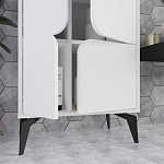 Комод белый с 4-мя дверцами на металлических ножках SPARK MULTIPURPOSE CABINET WHITE варинант исполнения - 12 | Loft Concept в Рязани