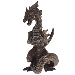 Декоративная статуэтка Дракон Dark Bronze Dragon Holding Sphere Statuette варинант исполнения - 4 | Loft Concept в Рязани