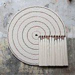 Художественный Гобелен Макраме White Disk Harmony варинант исполнения - 2 | Loft Concept в Рязани