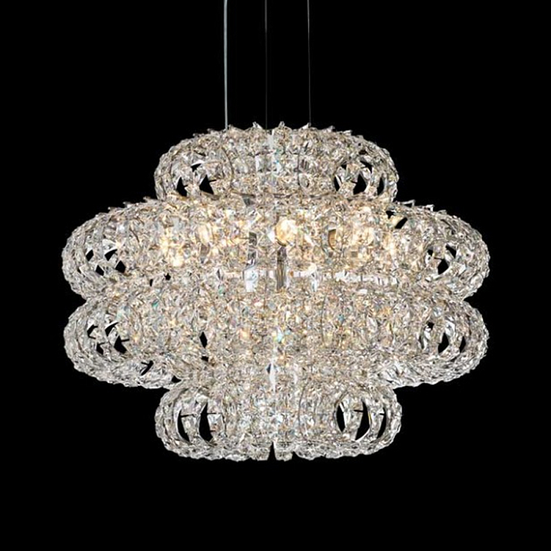 Люстра круглая с россыпью хрусталя Perfection of Diamonds Хром Прозрачный Люстра круглая с россыпью хрусталя Perfection of Diamonds Хром Прозрачный в Рязани | Loft Concept