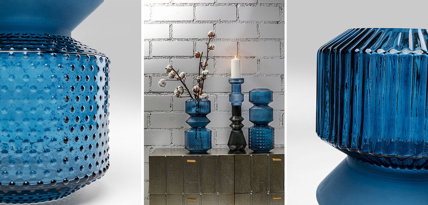 Ваза Geometric Blue Glass Vase 36 Ваза Geometric Blue Glass Vase 36 - Loft-Concept в Рязани