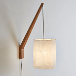 Настенный светильник из дерева и льна Ivory Linen Wall Lamp варинант исполнения - 2 | Loft Concept в Рязани