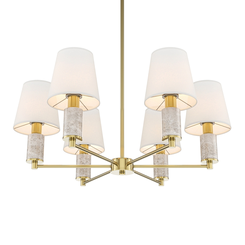 Люстра подвесная Lira Латунь Серый Белый в Рязани | Loft Concept 