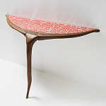 Дизайнерская консоль деревянная на одной ножке Poltronova Gallino Connsole Table варинант исполнения - 3 | Loft Concept в Рязани