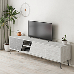 ТВ-тумба с 3-мя дверцами и полками Grey Albe TV Stand варинант исполнения - 2 | Loft Concept в Рязани