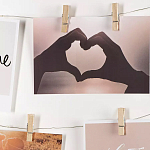 Рамка для фото с подсветкой c 6-ю деревянными прищепками в комплекте Photo Backlight варинант исполнения - 4 | Loft Concept в Рязани